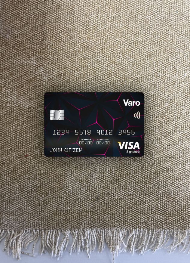 Download USA California Varo bank visa signature card photolook front Photoshop template